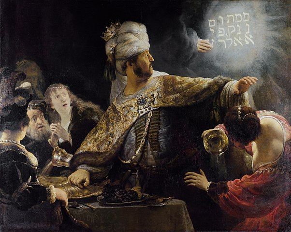 Belshazzar’s feast, by Rembrandt