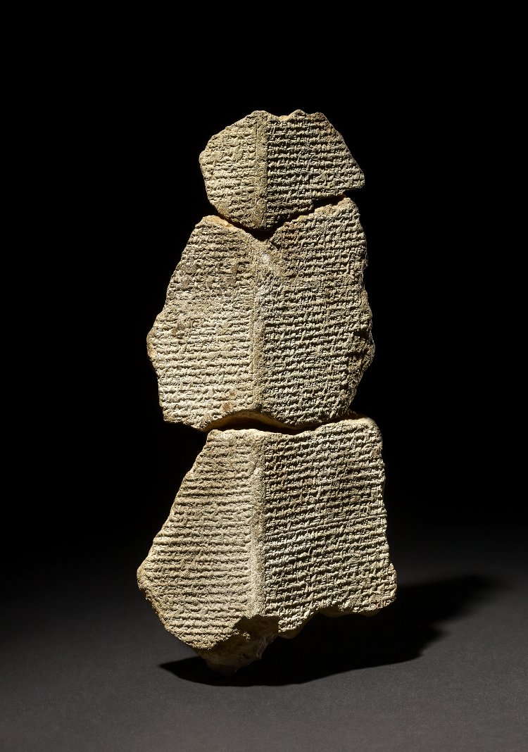 Fragment of a clay prism with Annals of Sargon II