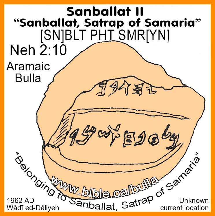 Bulla mentioning Sanballat